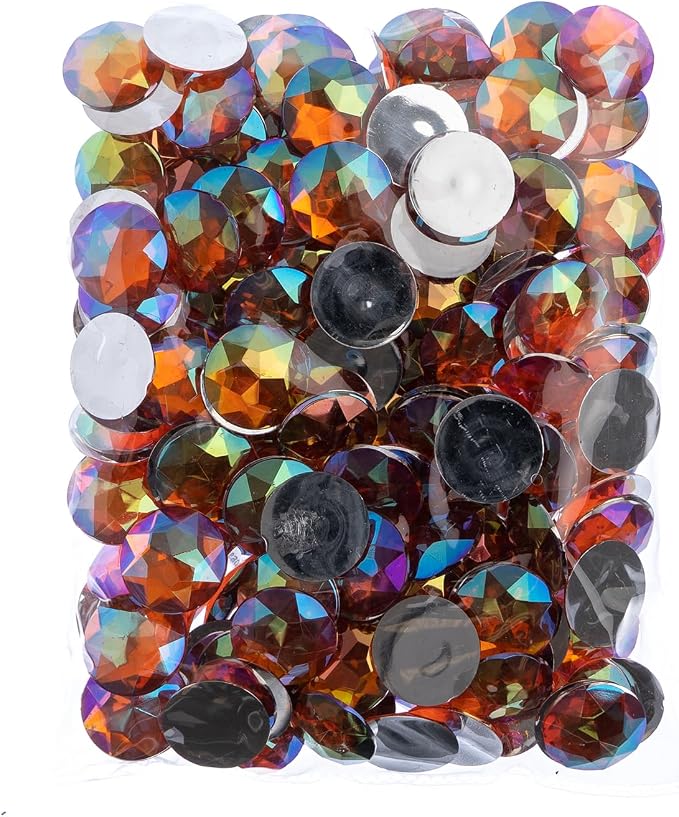 John Bead 200 Pieces 20mm, Acrylic Round Flat Back Rhinestones - Image 2