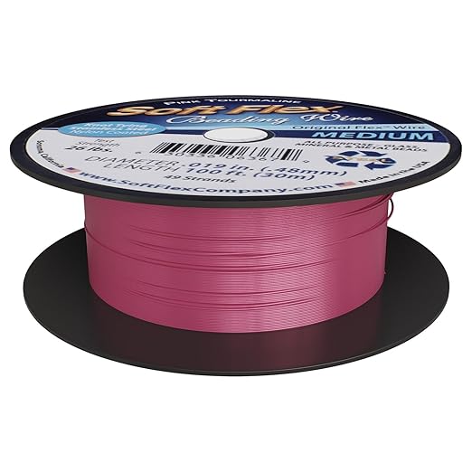 Soft Flex 49 Strand Beading Wire - Medium 0.19 Diameter - 100 Feet Nylon Design Wire