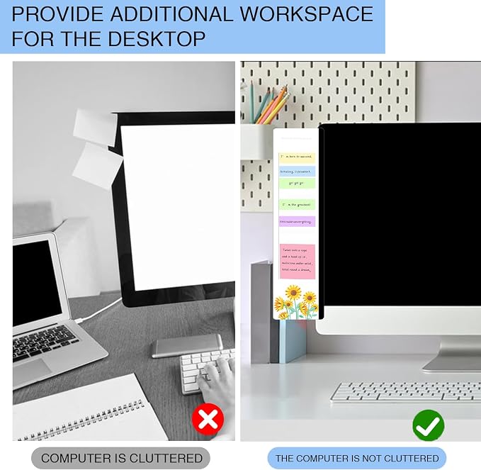 Office Desk Accessories 2pcs Multifunction Computer Monitor Memo Board - Image 3