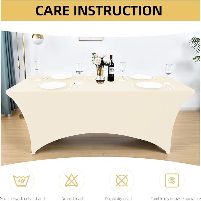 10-Pack 6ft Spandex Table Covers - Image 6