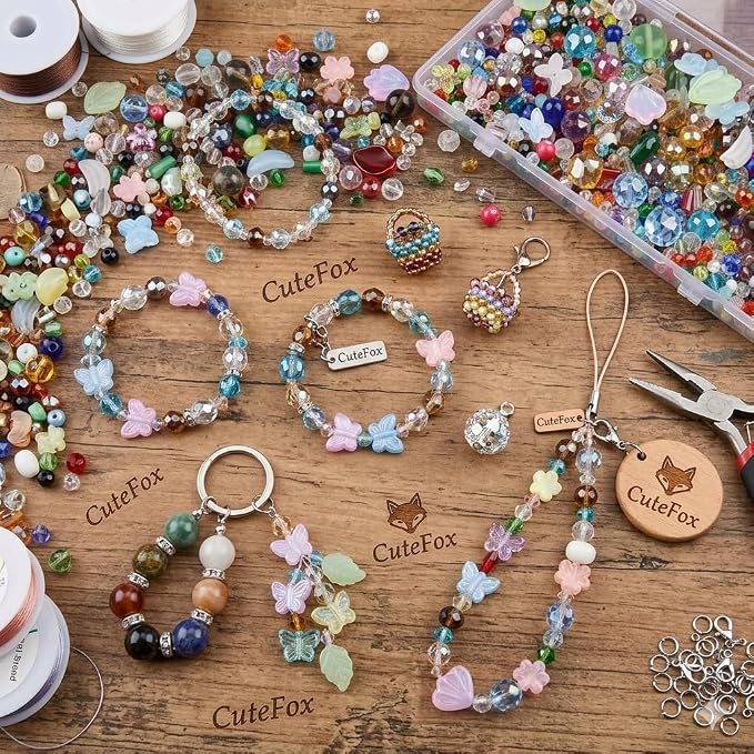 Premium Austrian Glass Beads, Mix Assorted Glass Beads by CutefoxPonyClayBeadsBulk
