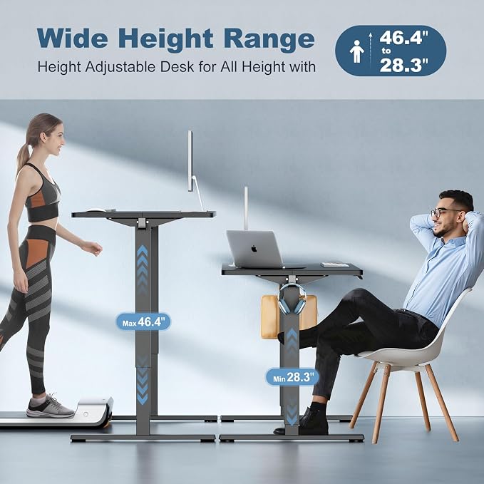 DUMOS 55 Inch Electric Standing Desk Height Adjustable, Sit to Stand Computer - Image 4