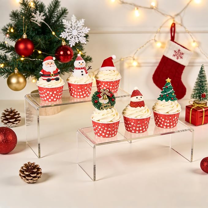 Acrylic Risers 8 Pcs – Clear Rectangular Display - Image 3