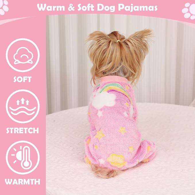 Dog Pajamas Pjs Small Girl, Winter Sweater Cute Extra Small Puppy Clothes - Image 2