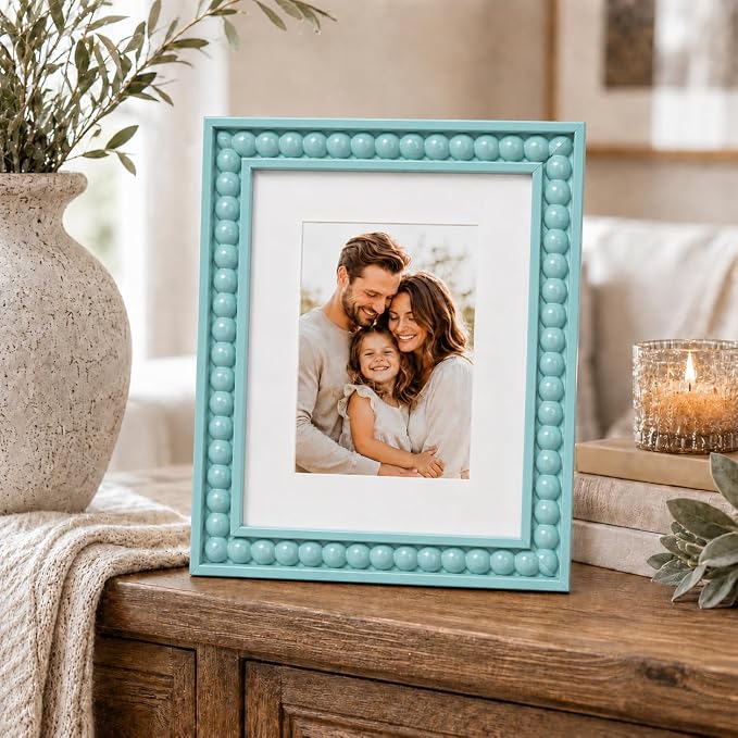 Solid Wood 8x10 Picture Frame Beaded Frame - Image 2