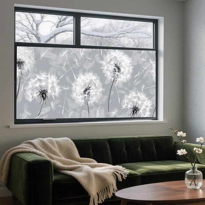 IVN Privacy Window Film Stained Glass Style 39.3x17.7 Inch Static Cling - Image 9