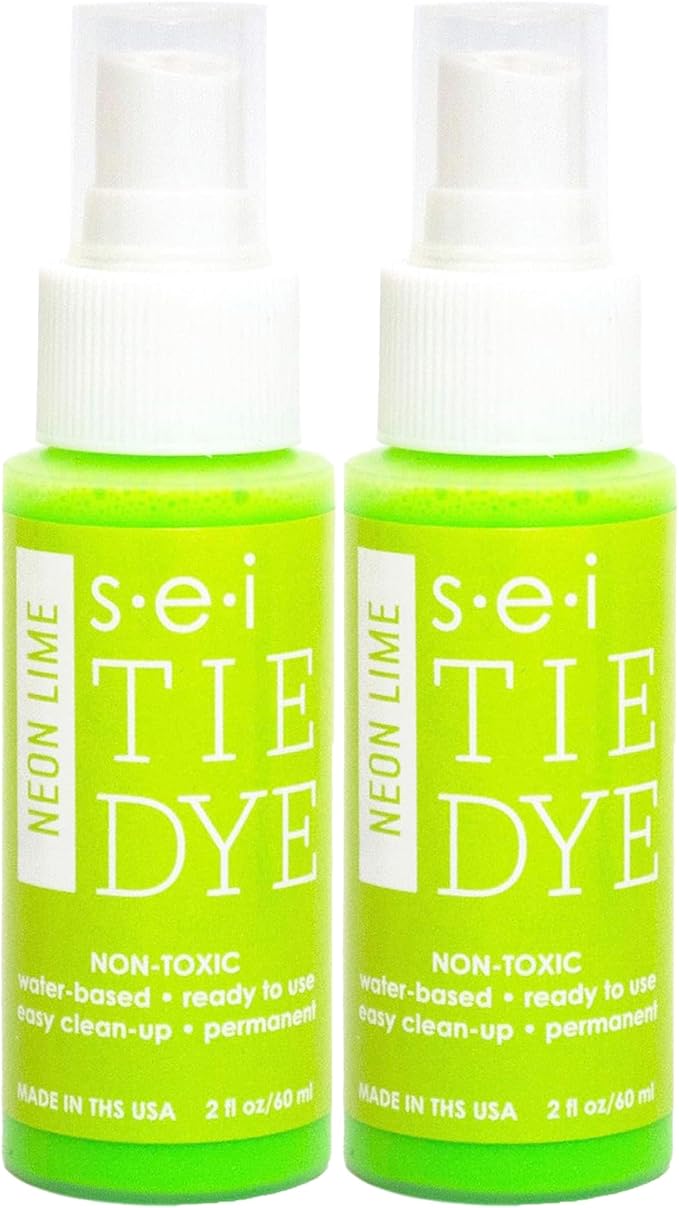 S.E.I. Neon Lime Tie Dye Spray Bottle: 2oz. Non Toxic Fabric Dye Spray by SEI