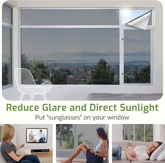 LUTE One Way Window Privacy Film, Window Tint, 35.4" x 118.1" | Sun Blocking UV - Image 5
