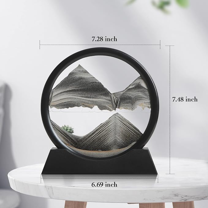 Moving Sand Art Liquid Motion, 3D Deep Sea Sandscape Color Quicksand Decor - Image 2