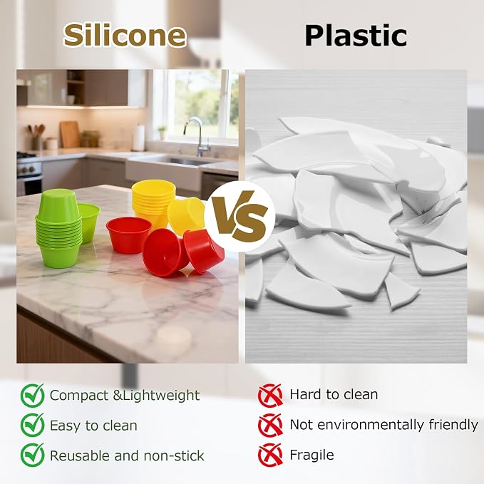 24 Pcs Silicone Puto Molder Filipino, BPA-Free Non-Stick Puto Mold Cups - Image 4