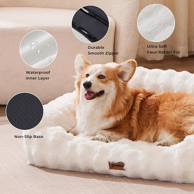 Dog Couch Bed - Fluffy Dog Sofa, Large Orthopedic Pet Sofa Bed - Image 4