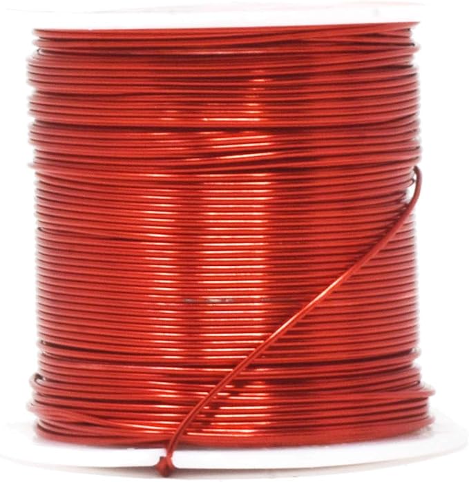 Mandala Crafts 20 Gauge Anodized Aluminum Craft Wire for Jewelry Making - 450 FT Colored Flexible Silver Black Gold Purple Red Kelly Green Wire - Bendable for Bonsai Armature Crafting Sculpting
