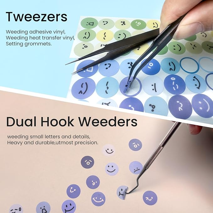 SHARKOOO 35 PCS Weeding Tools for Vinyl, Precision Craft Tools Set for Weeding - Image 2