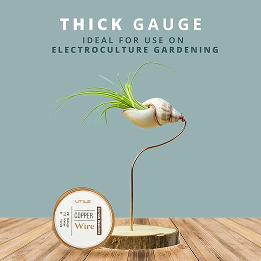 UTILE 18 20 22 24 Gauge 90 ft 99.9% Pure Soft Copper Wire for Electroculture Gardening, Jewelry Making, Crafting Wire Bendable, Plant Wire (Copper 20)
