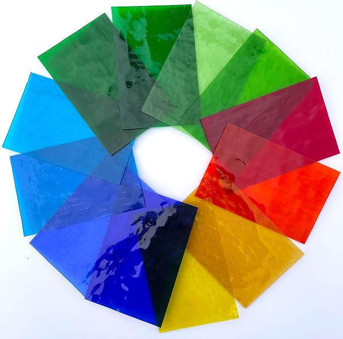 LITMIND 12 Sheets Transparent Texture Stained Glass Variety Pack, 6 x 4 Inch - Image 6