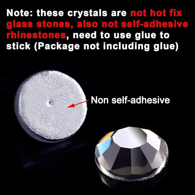 Onwon 1440 Pieces SS12 / 3.1mm Clear Crystal Flat Back Brilliant Round - Image 5