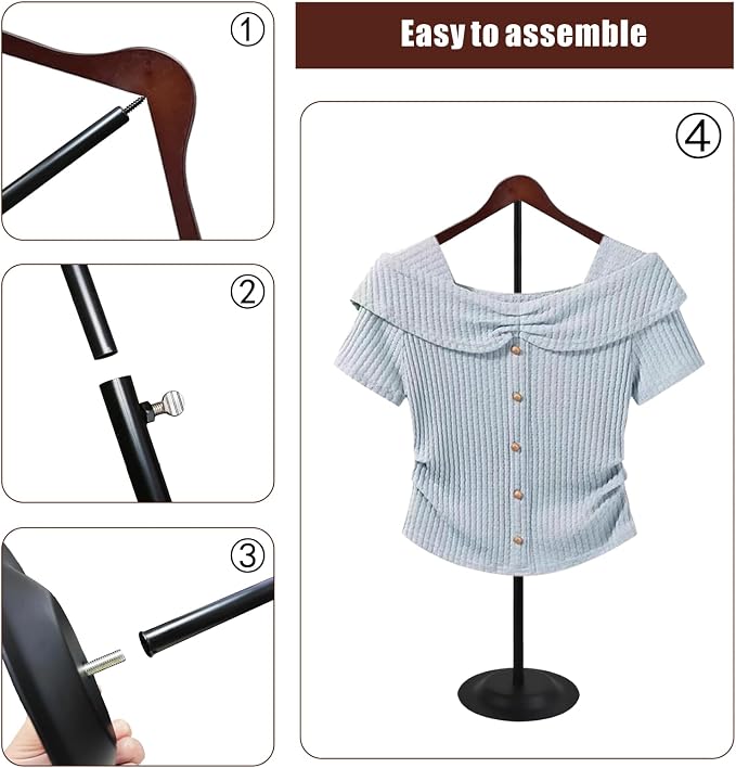 12 Pack T Shirt Display stand, Adjustable T shirt Shoulder Stand - Image 4