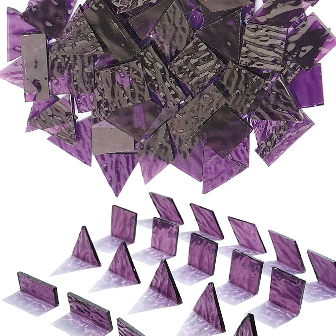 200G Oversize Transparent Glass Mosaic Tiles by Unknown