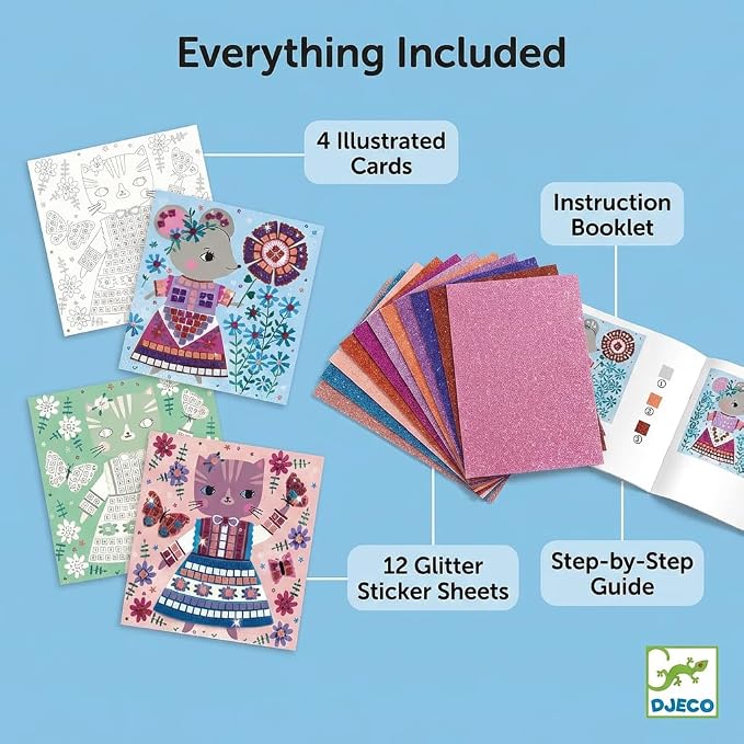 DJECO Lovely Pets Sticker Mosaic Craft Kit - Image 4
