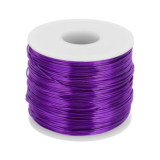 MECCANIXITY 18 Gauge Anodized Aluminum Craft Wire Bendable Bonsai Training Wire 492 Feet 1mm for Sculpting Crafts Wreath Floral Beading Jewelry Making, Purple