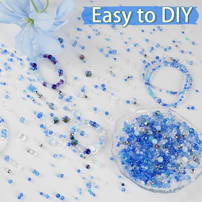 636pcs Glass Beads for Jewelry Making - Image 5