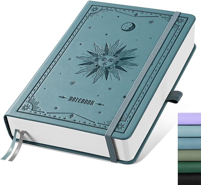 EMSHOI Blank Journal Notebook, 320 Pages, A5 Size | Leather Hardcover, 100 GSM by EMSHOI