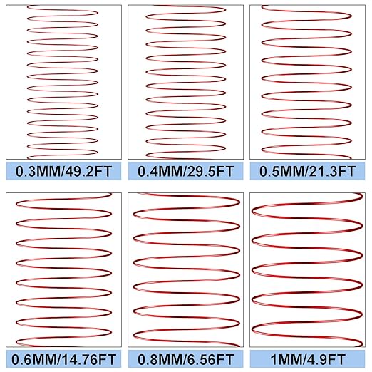 0.4 mm Dia. 10 Rolls Copper Jewelry Wire, 10 Assorted Colors Beading Wire for Jewelry Making Bracelet Earrings Rings Necklaces Flower Craft Projects
