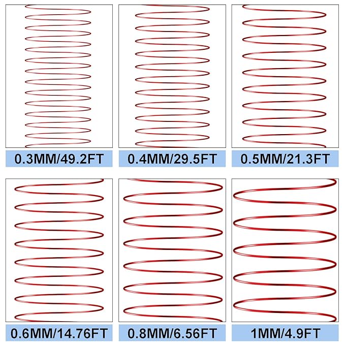 0.8 mm Dia. 10 Rolls Copper Jewelry Wire, 10 Assorted Colors Beading Wire for Jewelry Making Bracelet Earrings Rings Necklaces Flower Craft Projects