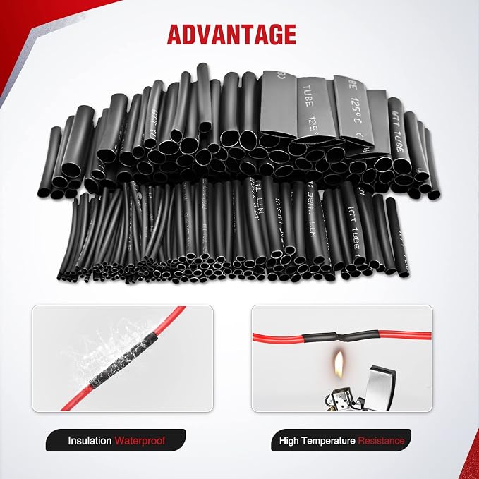 Nilight 650pcs Heat Shrink Tubing Kit-3:1 Ratio Electrical Wire Cable Sleeve - Image 3