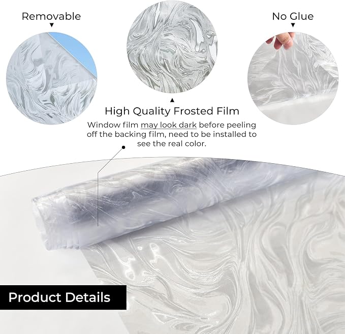 ADD.HERES Window Privacy Film, Removable Static Cling, Stained Glass Decorative - Image 2