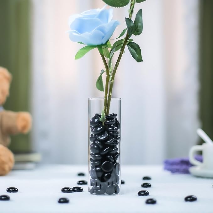 CYS EXCEL Black Glass Gemstone Beads Vase Fillers Flat Marble Beads Multiple - Image 6