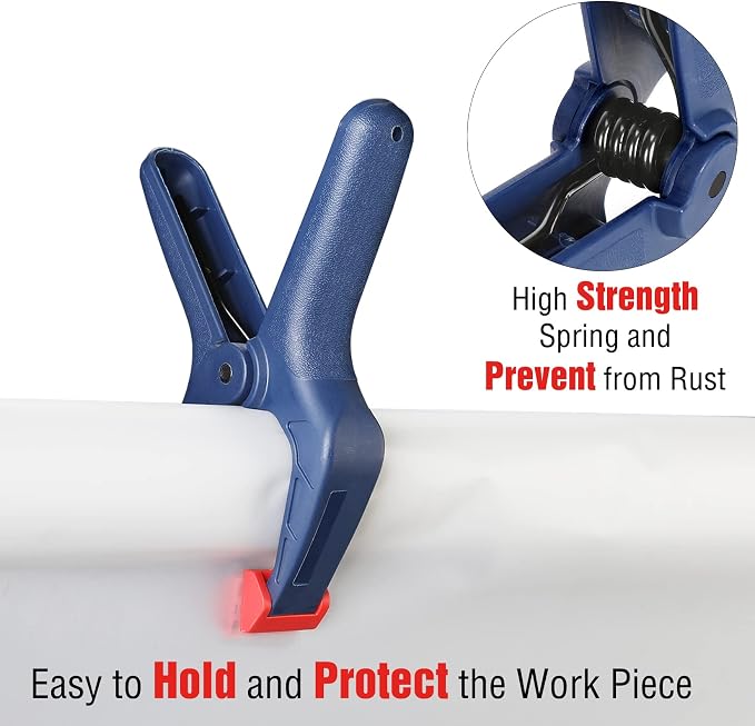 WORKPRO Spring Clamp Set, 16-Piece Nylon Spring Clamp Set, Including 4pc 6-1/2" - Image 6