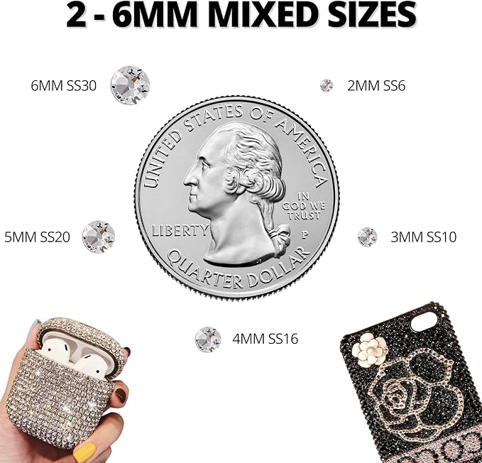 33000Pcs Amethyst Rhinestones for Bedazzling, 6mm Bedazzler Kit - Image 4