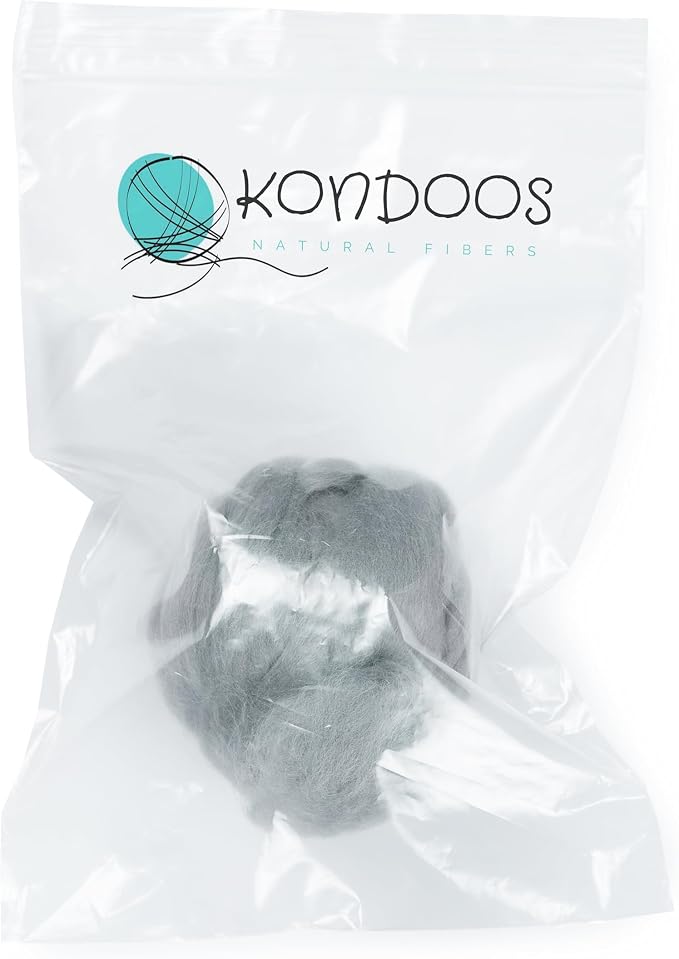 Kondoos Natural Wool roving, 2 OZ. Best Wool - Image 2