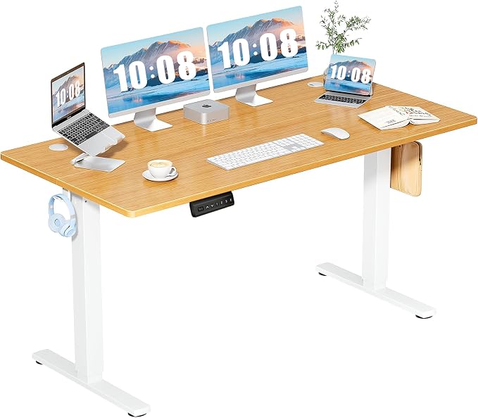 DUMOS 63 Inch Electric Standing Desk Height Adjustable, Sit to Stand Computer by DumosLifestyle