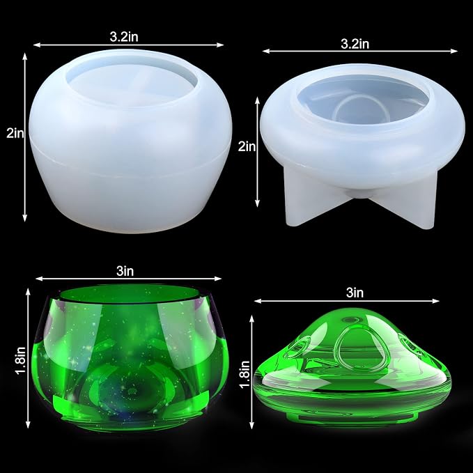 Juome Jar Resin Molds Silicone, Mushroom Jars Silicone Molds - Image 4