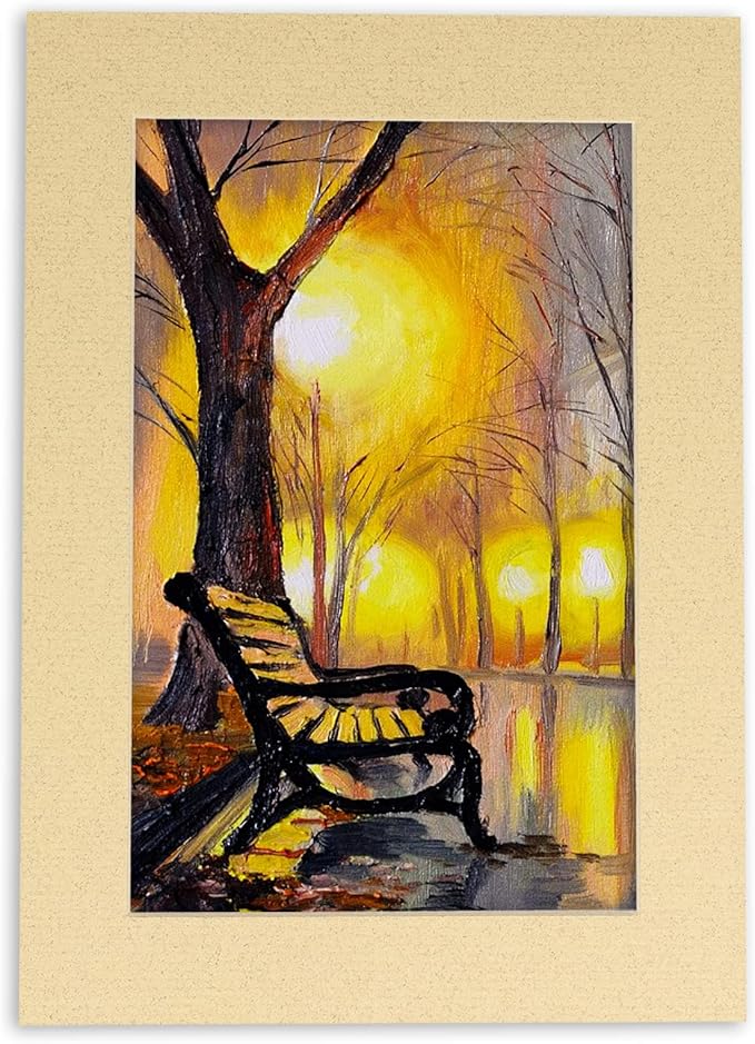 11x14 Mat for 8.5x11 Photo - Precut Tan Picture Matboard for Frames 11 x 14 Inches - Bevel Cut Matte to Display Art 8.5 x 11 Inches - Acid Free Pack of 100 MATS with Backing Boards & Clear Bags