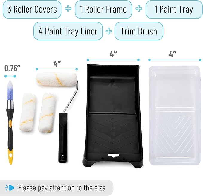 Bates- 4-Inch Paint Roller Kit, Roller Set - Image 2