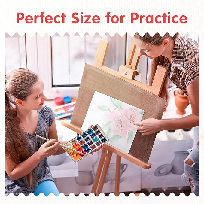 FIXSMITH Canvas Boards for Painting 5x5 Inch, Super Value 24 Pack Mini Canvases, White Blank Canvas Panels, 100% Cotton Primed, Painting Art Supplies