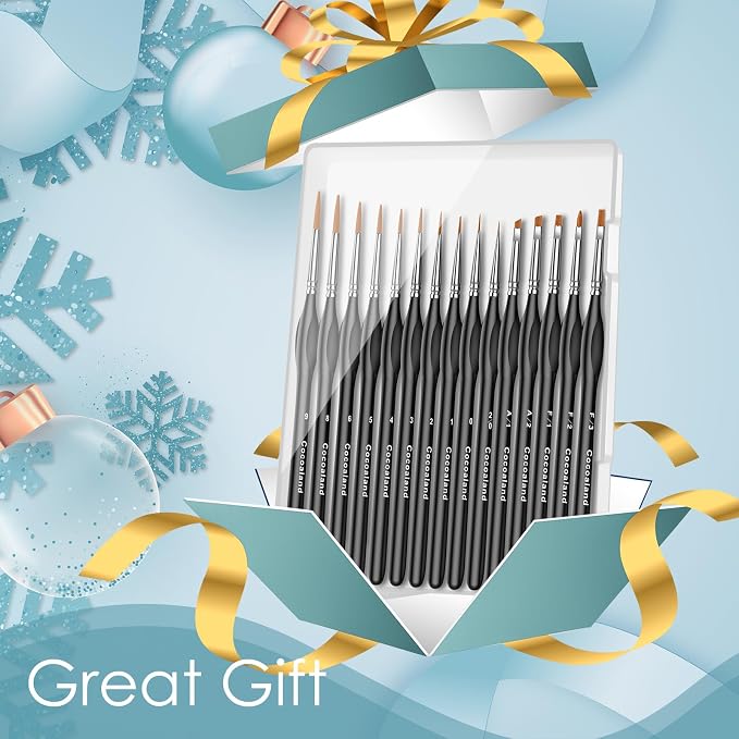 Miniature Paint Brushes, Micro Detail Paint Brush Set, Triangular Grip Handles - Image 4