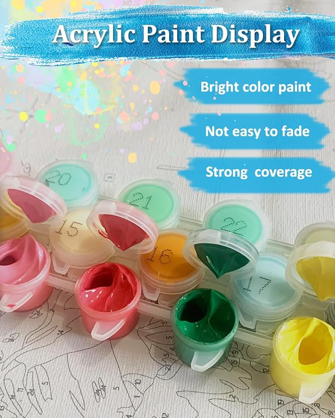 TOCARE Stained Glass Paint by Numbers Kit - Image 4