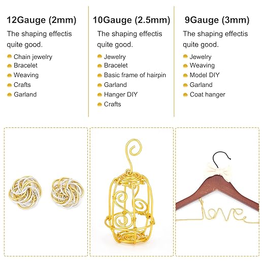 BENECREAT 9 Gauge Jewelry Craft Aluminum Wire 55 Feet Bendable Metal Sculpting Wire for Craft Floral Model Skeleton Making, Plant Gardening, Silver