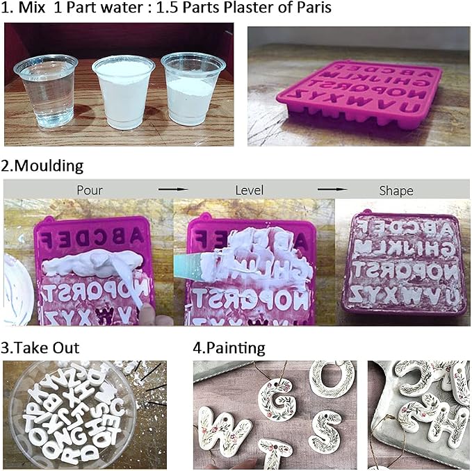 Falling in Art 5 LB Plaster of Paris | Hand Mold Casting Kit Powder, Gypsum - Image 3