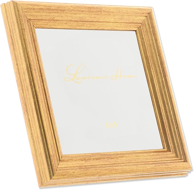 Lawrence Frames 5"L x 5"W Sutter Burnished Gold Picture Frame - Image 3