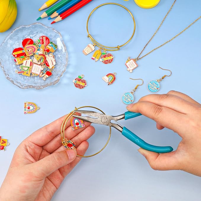 MARFOREVER 40Pcs/20 Pairs Teacher Charms School Charms - Image 3