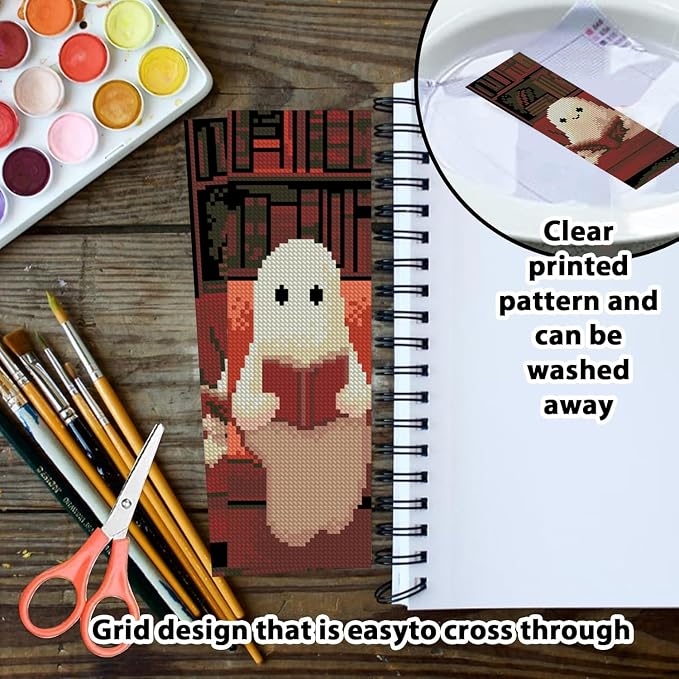 YERUOUIU 6 PCS Cross Stitch Bookmark Kit - Image 5