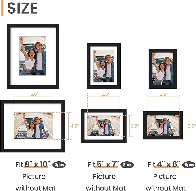 upsimples 19 Pack Picture Frames Collage Wall Decor - Image 2