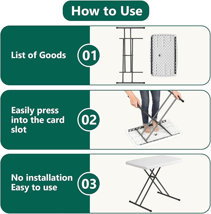 Folding Table 30 Inch -2Pack, Small Desk Adjustable Height TV Tray - Image 9