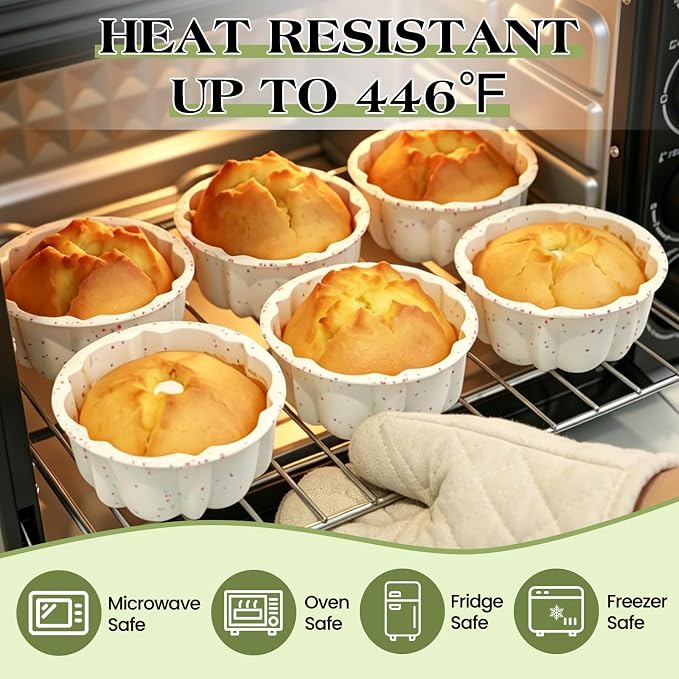 4 Inch Silicone Mini Fluted Tube Cake Pans - Image 7