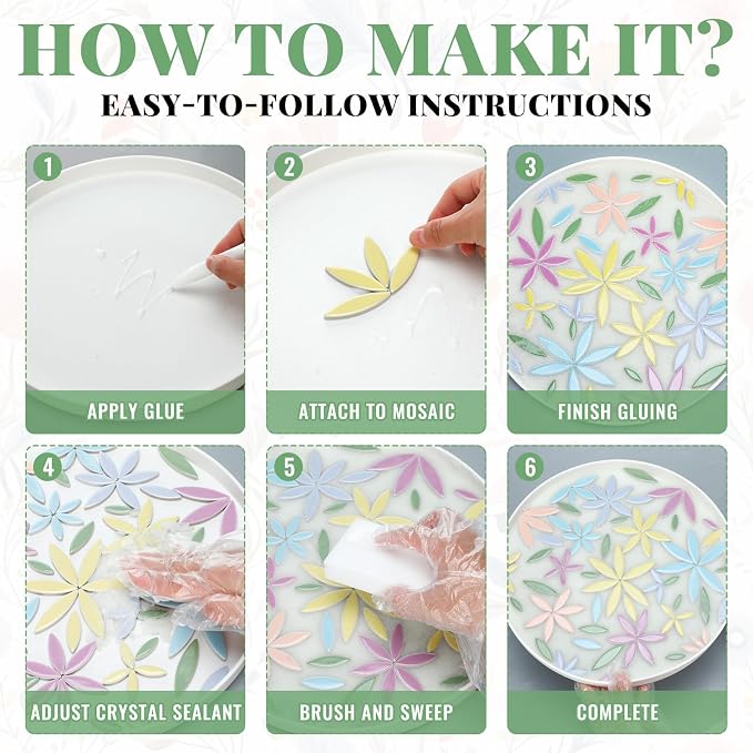 Humyoun DIY Ceramic Large Mosaic Tiles Tray - Image 3